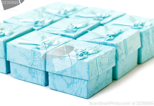 Image of Cyan gift boxes