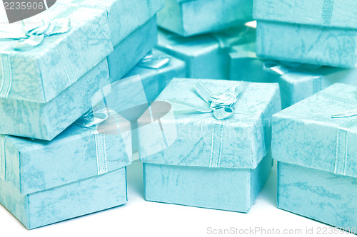 Image of Cyan gift boxes