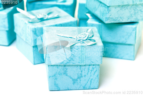 Image of Cyan gift boxes