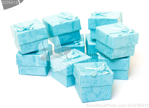 Image of Cyan gift boxes