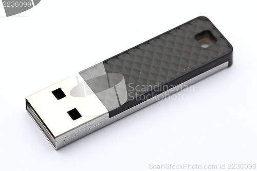 Image of Flash memory stick on white background 