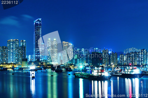 Image of Tsuen Wan in Hong Kong at night