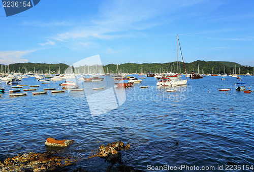 Image of yacht boat in bay