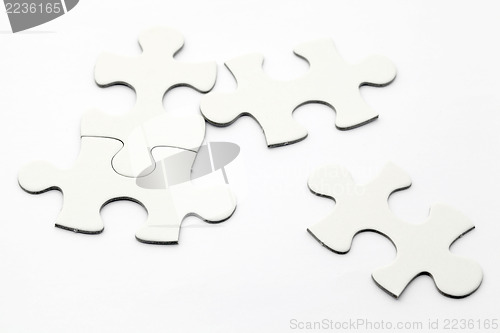 Image of Puzzle pieces on white background 