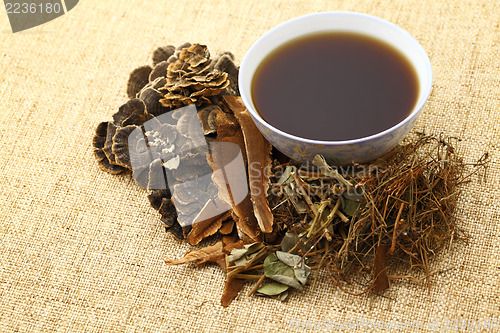 Image of Chinese traditional herbs medicine drink