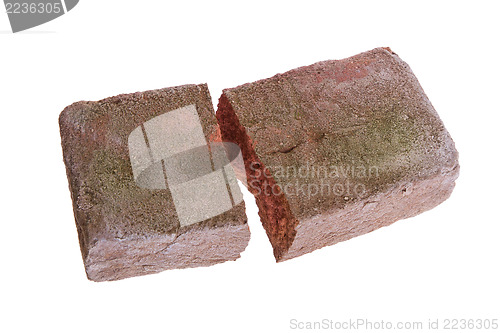 Image of Broken brick isolated