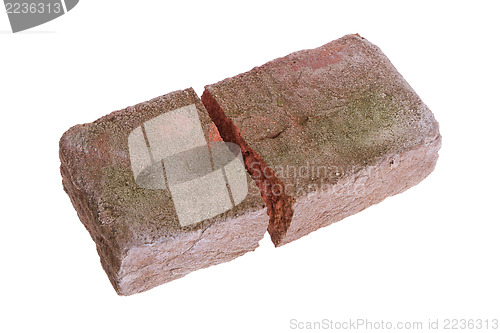 Image of Broken brick isolated