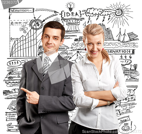 Image of Business Woman and Man
