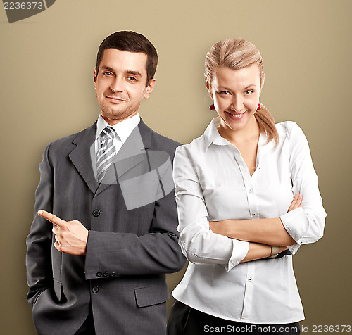 Image of Business Woman and Man