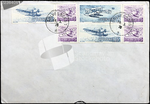 Image of Envelope with Seven Stamps