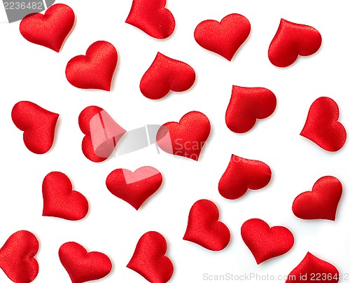 Image of red hearts background