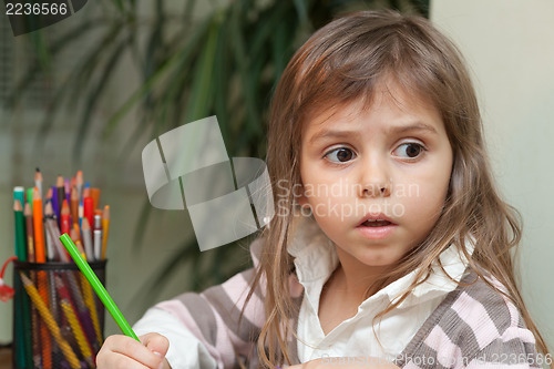 Image of Little girl drawing