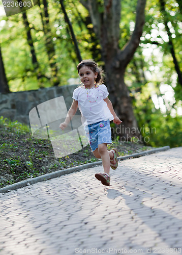 Image of Little girl running