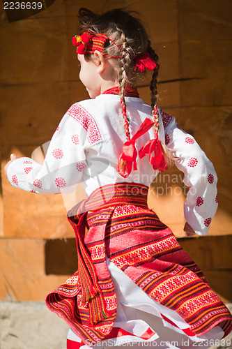Image of Ukrainian little girl running