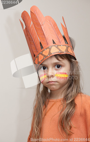 Image of Little girl playing Indian