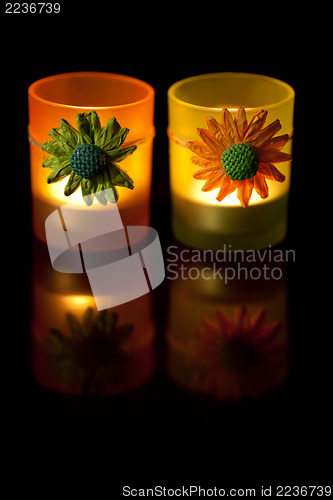 Image of Aromatic candles at night