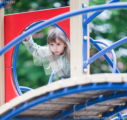 Image of Little girl on a playground