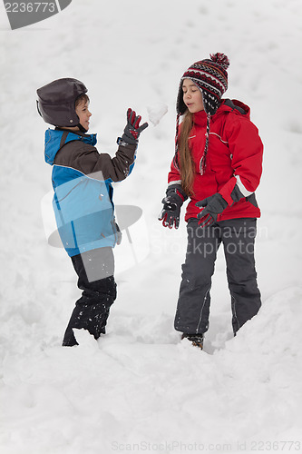 Image of Playing in the snow