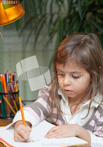 Image of Little girl drawing