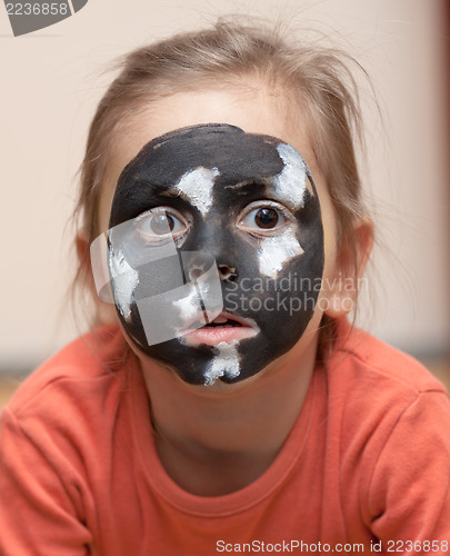 Image of Dog alike painted girl's face