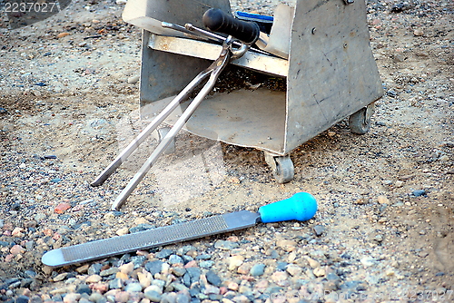 Image of Farrier toolbox.