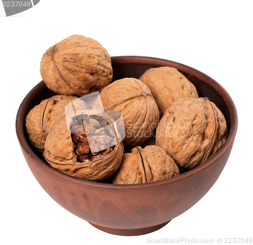 Image of Walnuts in ceramic bowl