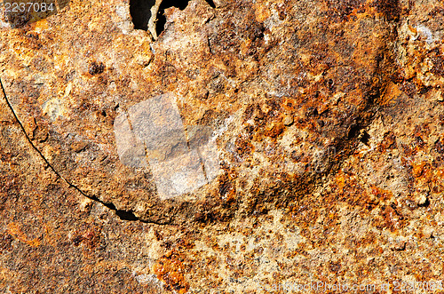 Image of tin with rust stains background 