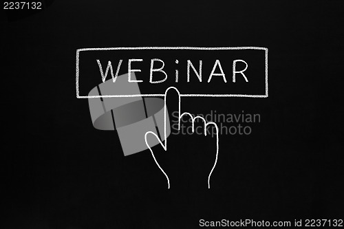 Image of Hand Clicking Webinar Button