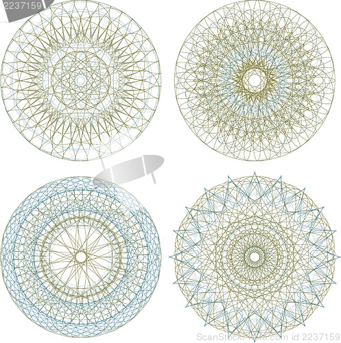 Image of Mandala. Round ornament pattern set