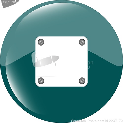 Image of Green glossy empty speech bubble web button icon