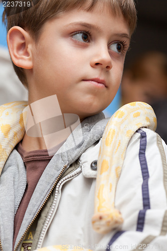 Image of Boy with the Python