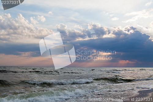 Image of Sunset over the sea