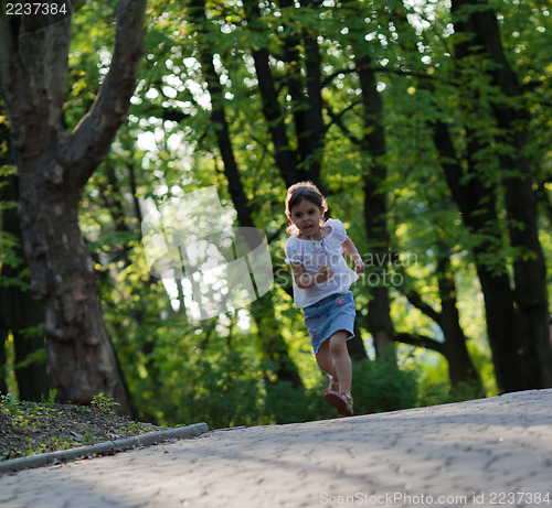 Image of Little girl running