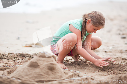 Image of Building sand castle