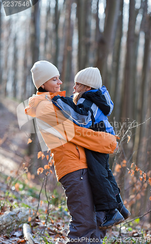 Image of Mother and daughter outdoors