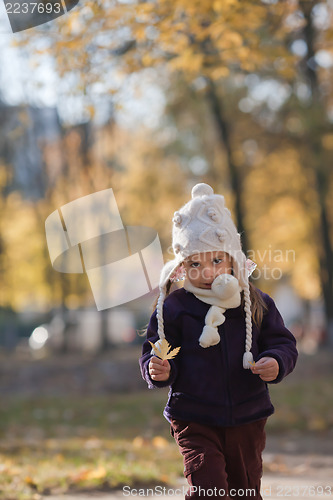 Image of Portrait of little girl on a walk