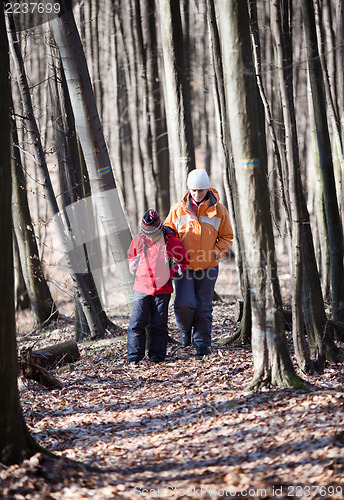 Image of Mother and daughter outdoors