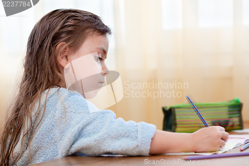 Image of Little girl drawing 