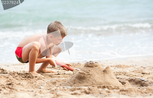 Image of Building sand castle