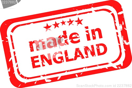 Image of Red rubber stamp of made in england