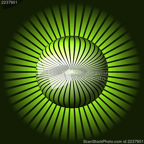 Image of Abstract Green Globe