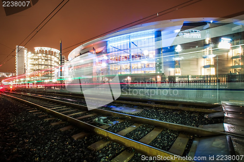 Image of Charlotte City Skyline night scene