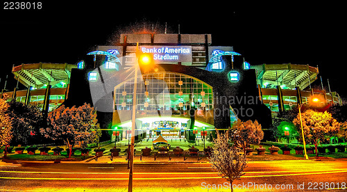 Image of Charlotte City Skyline night scene