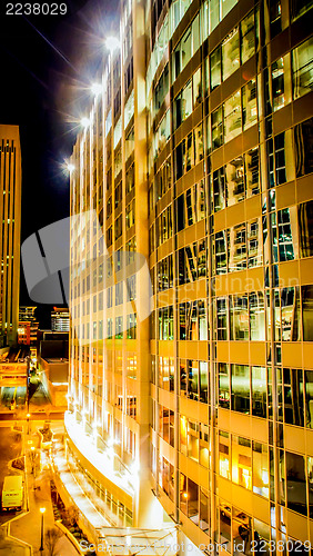 Image of Charlotte City Skyline night scene