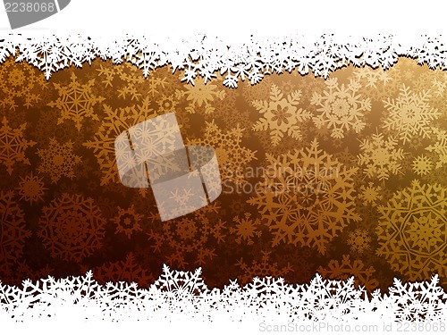 Image of Christmas background with snowflakes. EPS 8