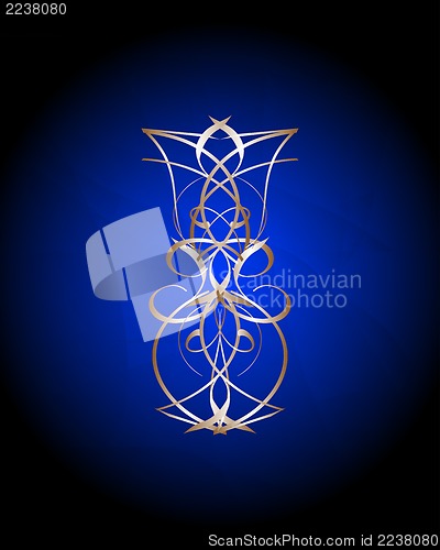Image of Card with gold bow background pattern