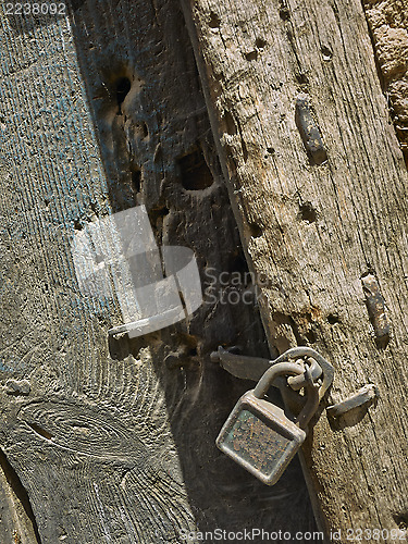 Image of Old blue rustic door