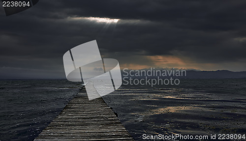 Image of Storm over lake