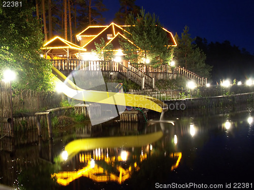 Image of house at night