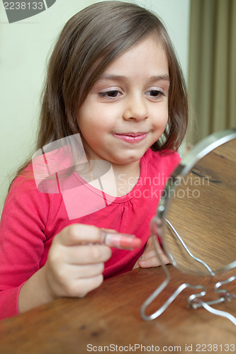 Image of Applying lipstick